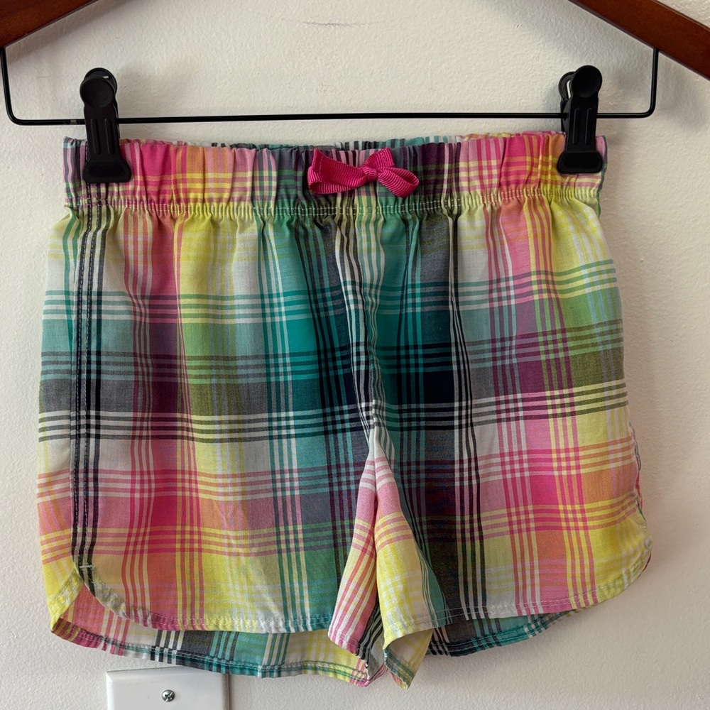 GAP Kids Plaid Shorts with Pink Bow sz 10 NWOT